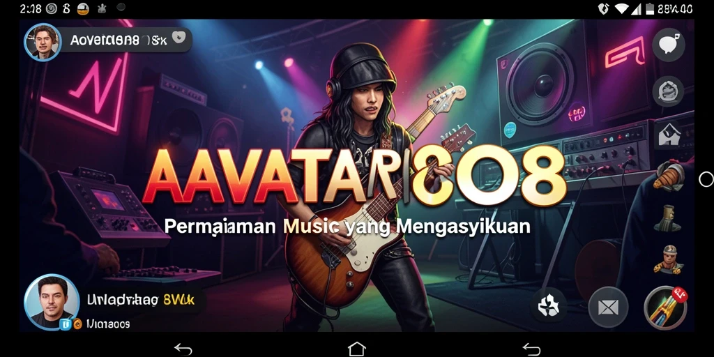 Tampilan gameplay AVATAR808 yang penuh warna dan dinamis.