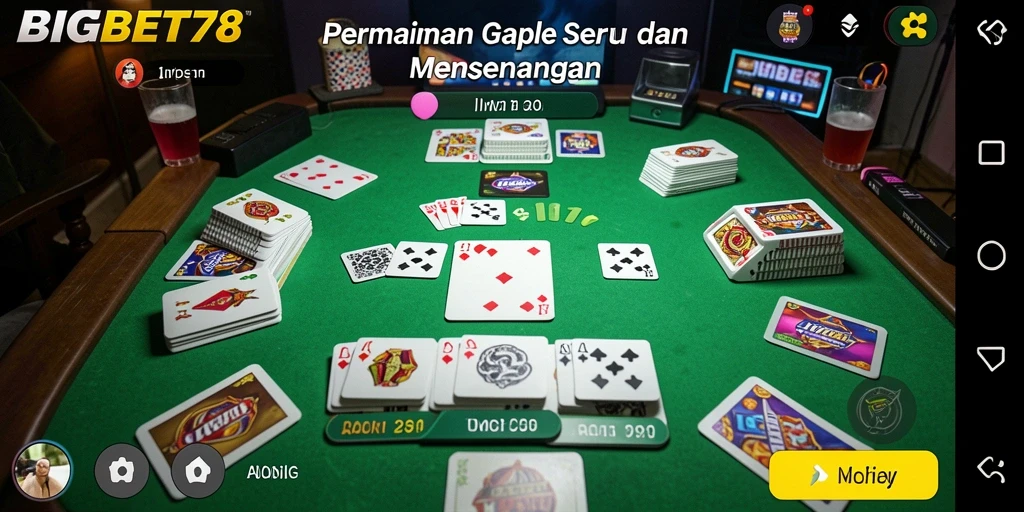 Tampilan gameplay Gaple yang menarik di BIGBET78.