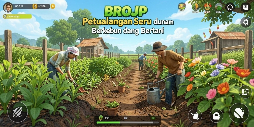 Tangkap momen seru bertani di BROJP dengan grafik yang memukau.