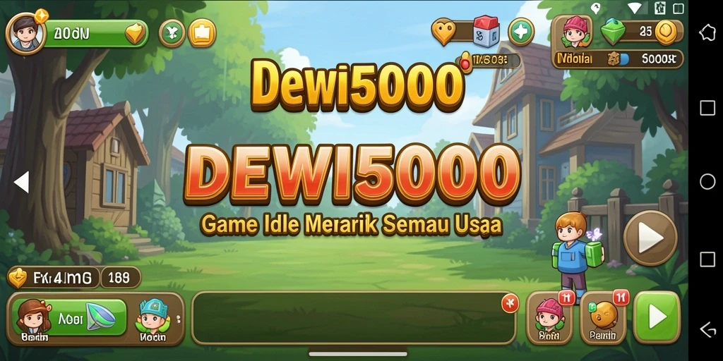 Screenshot gameplay DEWI5000 yang menampilkan aktivitas Idle yang mengasyikkan.