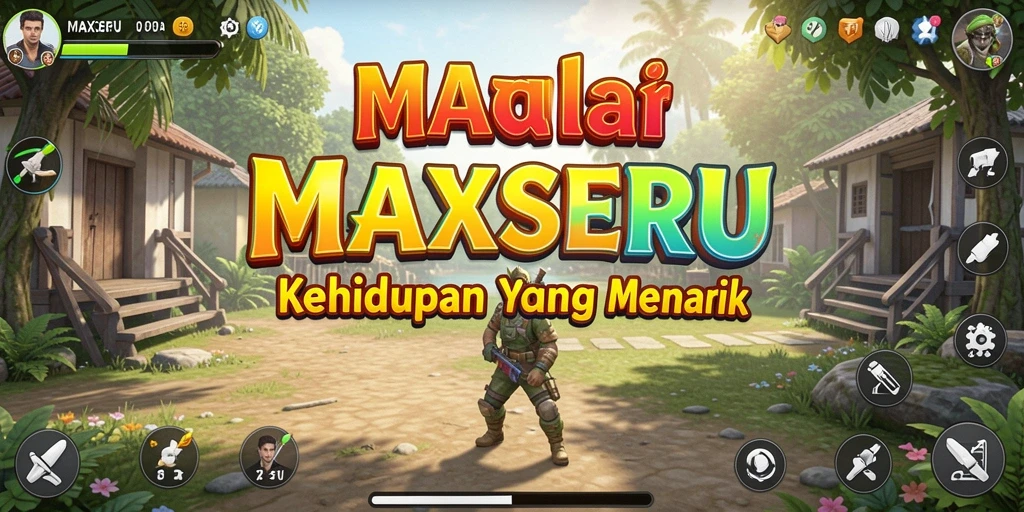 Tampilan gameplay menarik di MAXSERU dengan interaksi karakter.