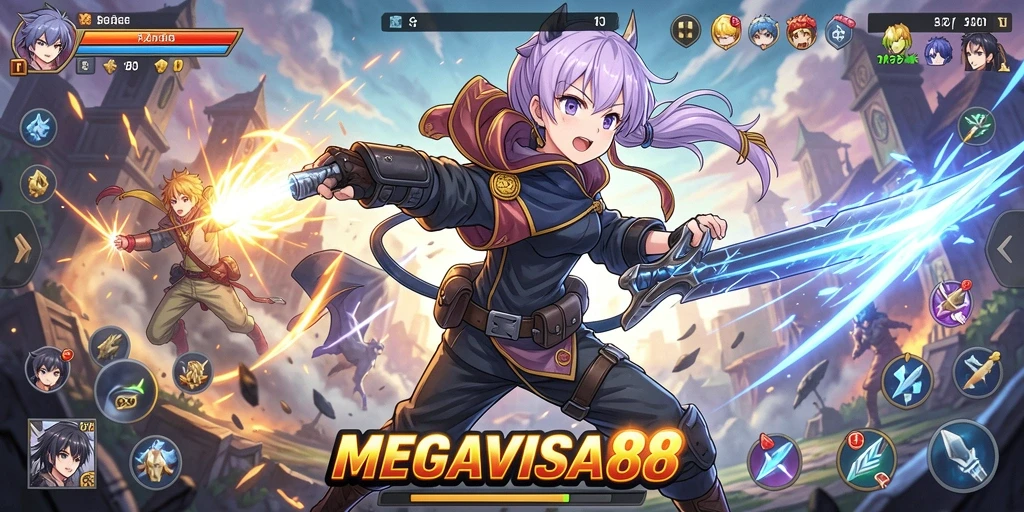 Tampilan menawan dari gameplay Anime yang penuh aksi.