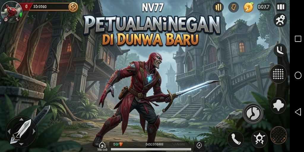Tampilan gameplay menegangkan dalam petualangan NV77 yang seru.
