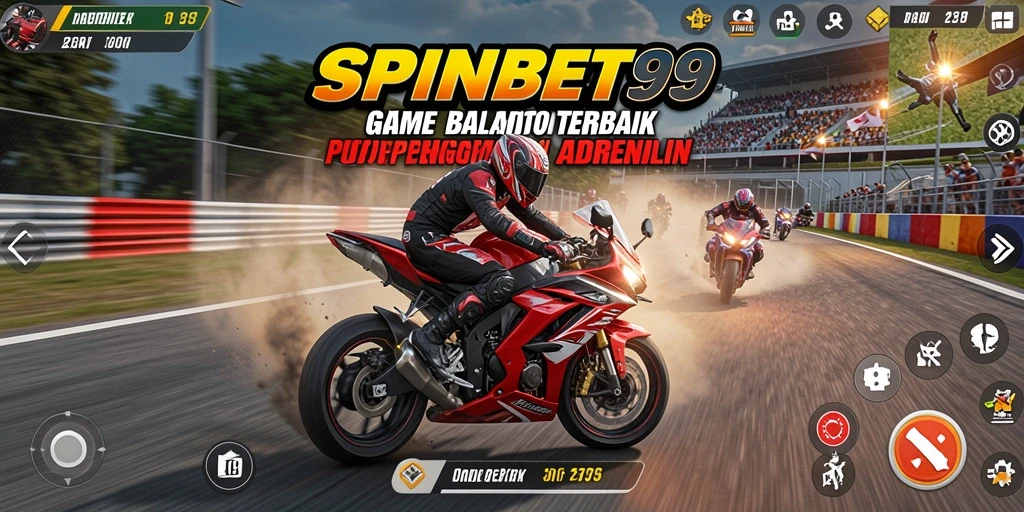 Tampilan menegangkan dalam balapan motor SPINBET99.